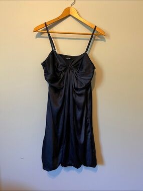 Vero moda satiny formal dress navy blue